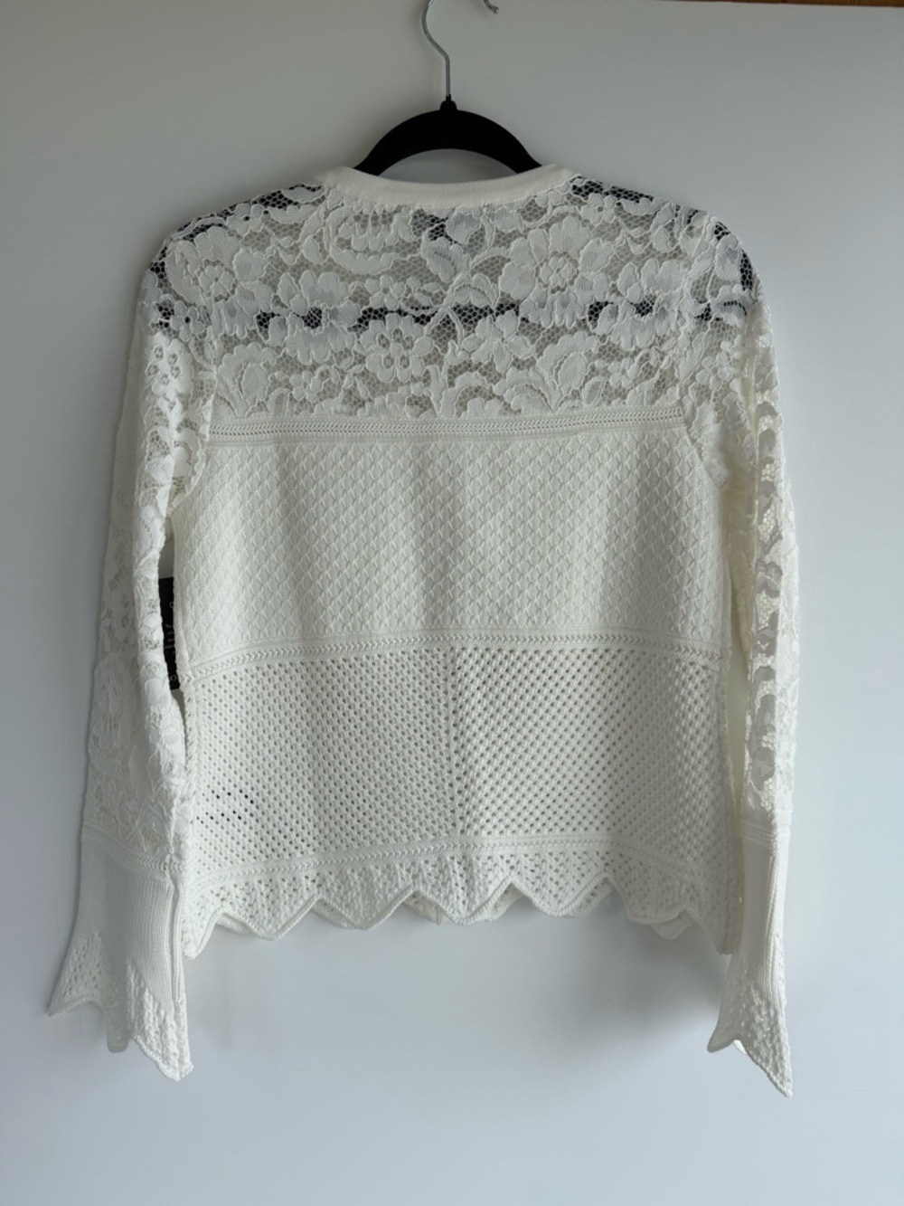 NWT Boston Proper Lace Sweater Cardigan Size XS - Picture 6 of 6